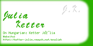 julia ketter business card